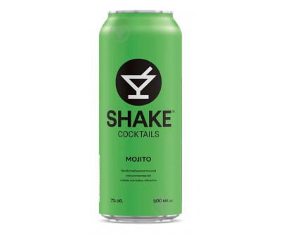 Слабоалкогольні напої SHAKE MOJITO  0,5л. з/б
