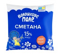 Сметана 15%ж. 350 г. ВОЛОШКОВЕ ПОЛЕ