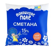 Сметана 15%ж. 350 г. ВОЛОШКОВЕ ПОЛЕ