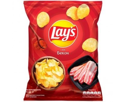 Чіпси LAYS Бекон 60г. Бонус!