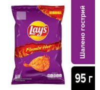 Чіпси LAYS Flamin Hot 95г.