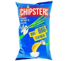 Чіпси CHIPSTERS Сметана та цибуля  BIG 170г.