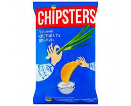 Чіпси CHIPSTERS Сметана та цибуля 60г.