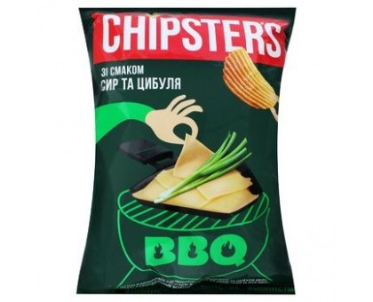 Чіпси CHIPSTERS Сир - Лук 130г.