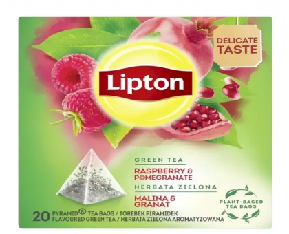 Чай Green Raspberry & Pomegranate пірамідка 20п. LIPTON