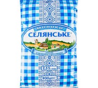 Молоко Селянське ультрапастеризоване 2,5% п/е  900г.