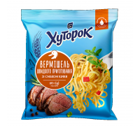 Вермішель швидкого приготування ХУТОРОК зі смаком Качки  60г.