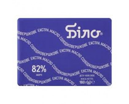 Масло Екстра Солодковершкове 82% ж. 180г. Біло