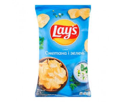 Чіпси LAYS Сметана зелень 25 г. Бонус!