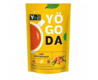 Чай Натуральний Обліпиховий ( Імбир, бадьян) 1шт. YOGODA