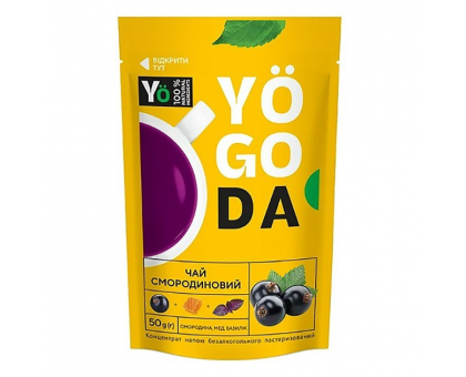 Чай Натуральний Смородиновий ( Мед, базилік) 1шт. YOGODA