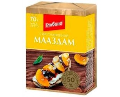 Сир плавлений Мааздам 70 г. Глобино