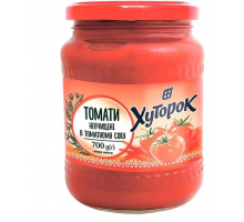 Консерви ХУТОРОК Томати Неочищені в том. соку  700г.