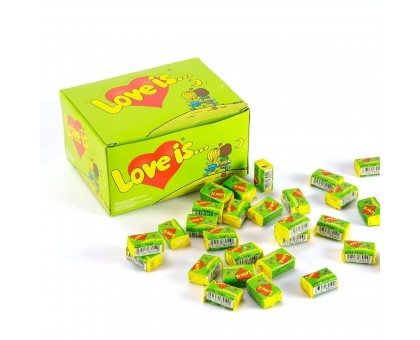 Гумка жувальна LOVE IS Яблуко та  Лимон  4,2г.