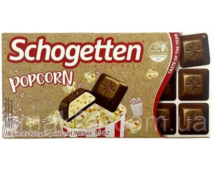 Шоколад Popcorn 100г. SHOGETTEN