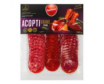 Ковбаса с/к Асорті Гранд 180 гр. Глобино