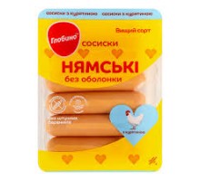 Сосиски Нямські з курятиною  в/г 275г. Глобино