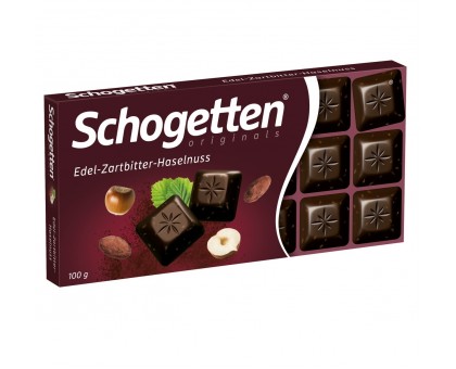 Шоколад SCHOGETTEN Dark Chocolate with Hazelnuts  100г.