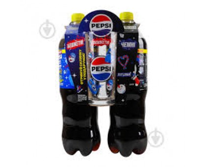 Напій PEPSI Набір  2*1,25л. + Келих