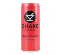 Слабоалкогольні напої SHAKE Tequila Sombrero 0,25л.