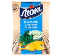 Чіпси ЛЮКС Сметана зелень 105г.