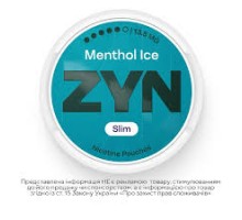 Нікотинові паучі ZYN  Menthol ice Slim