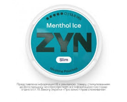 Нікотинові паучі ZYN  Menthol ice Slim