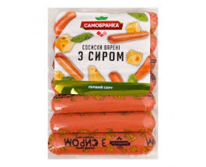Сосиски З Сиром 0.3кг ЮВІЛЕЙНИЙ