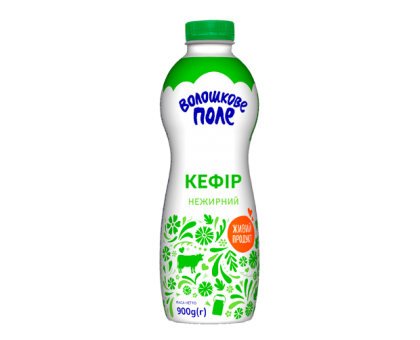 Кефір Нежирний 850г. пет пляшка ВОЛОШКОВЕ ПОЛЕ
