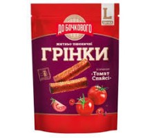 Грінки FLINT ДО БОЧКОВОГО грінкиі пшенично житні Томат Спайсі 120г.
