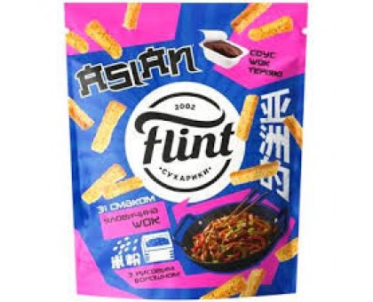 Сухарики FLINT Яловичина з соусм Wok Теріякі 60г.