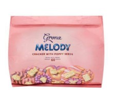 Печиво GRONA Крекер MELODY з Маком 60г.