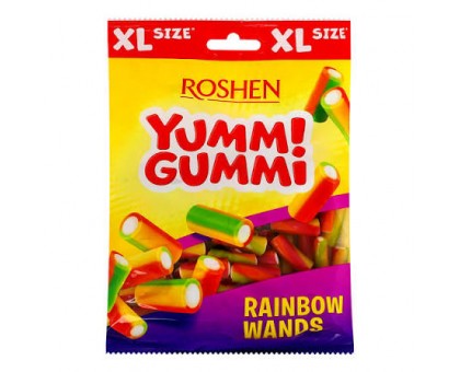 Цукерки Желейнi Yummi Gummi Rainbow Wands  XL 165г.