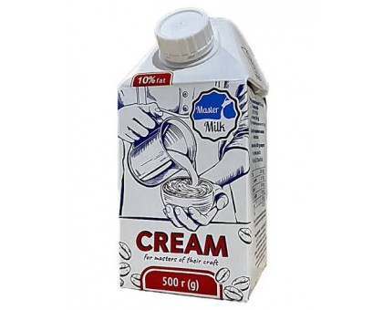 Вершки 10% 500g. Master Milk ( Horeca )
