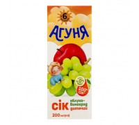 Соки Яблуко Виноград 0.2л. Агуня