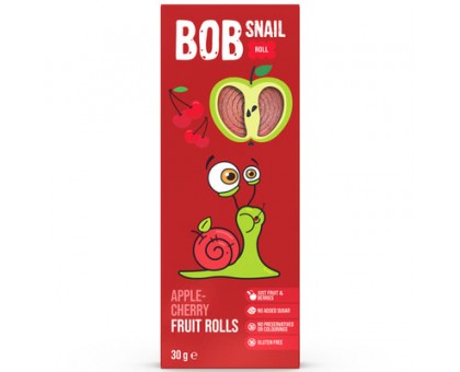 Цукерки дитячі  “Яблучно-Вишневі” 30г BOB SNAIL