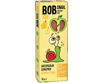 Цукерки дитячі  “Яблучно-Грушеві” 30г BOB SNAIL
