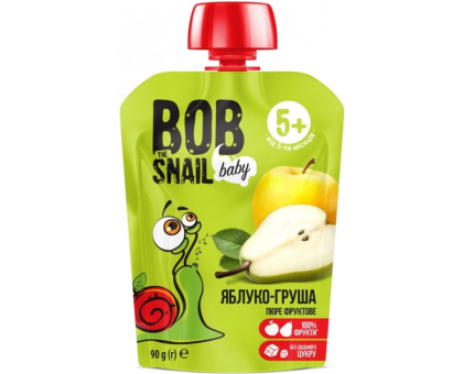 Пюре фруктове “Яблуко-Груша” 90г BOB SNAIL