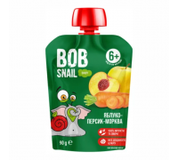 Пюре фруктово-овочеве  “Яблуко-Персик-Морква” 90г BOB SNAIL