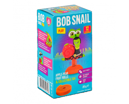 Набір Фруктові цукерки “Яблуко-Груша”  та іграшка 20г BOB SNAIL