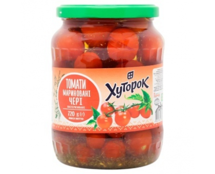 Консерви ХУТОРОК Томати мариновані Чері  680г.