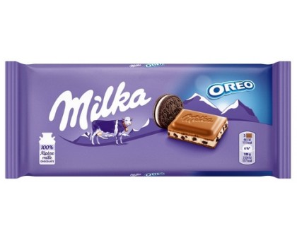 Шоколад MILKA OREO з Печивом 100г.