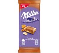 Шоколад MILKA Peanut & Crispy Caramel 90г.