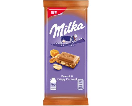 Шоколад MILKA Peanut & Crispy Caramel 90г.