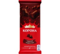 Шоколад КОРОНА Чорний пористий 80г.