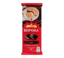 Шоколад КОРОНА Чорний Кава 80г.