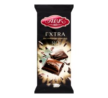 Шоколад АВК Екстрачорний  80% 90г.