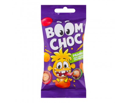 Драже BOOM CHOC Арахис мол. та рiзнокольоровiй глазурi 50г.