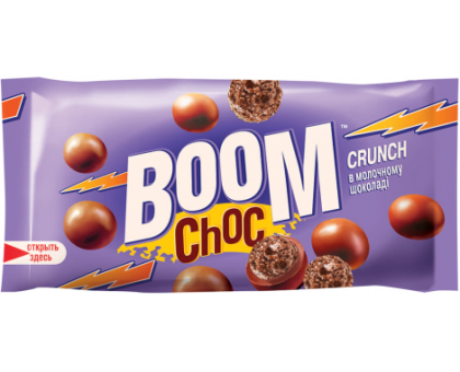 Драже BOOM CHOC Crunch молочному шоколадi 30г.