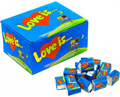 Гумка жувальна LOVE IS Банан-клубника 4,2г.